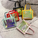 Summer Women Mini Small Shoulder Bag Laser PVC Candy Girls Crossbody Bag Red