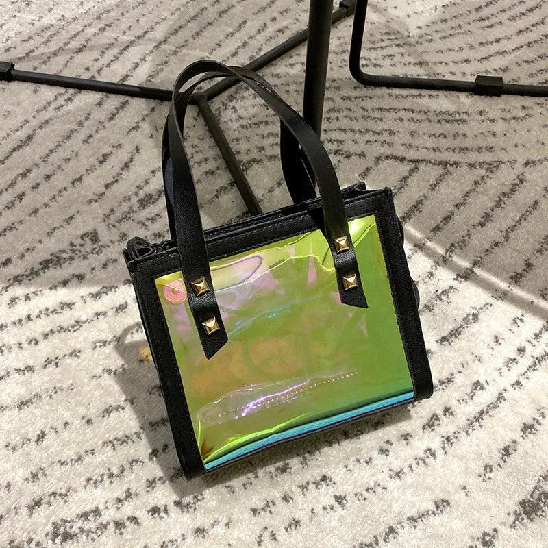 Summer Women Mini Small Shoulder Bag Laser PVC Candy Girls Crossbody Bag Red