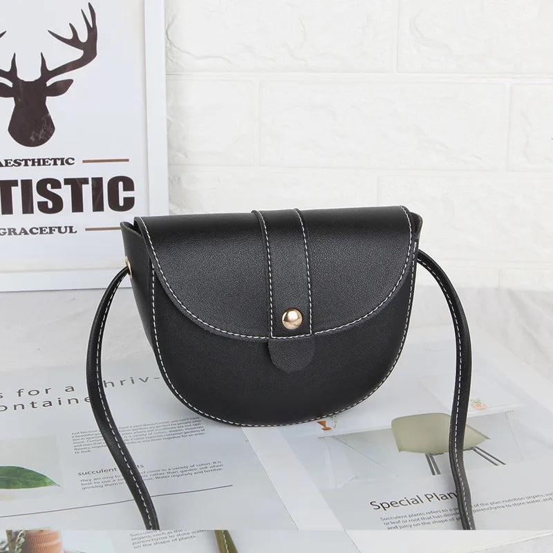 Small Women PU Leather Handbag Solid Ladies Bags Clutch Crossbody Shoulder Bag
