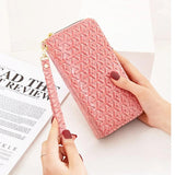 Women's Double Zipper Handbag Wallet with Large Capacity