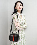 Stripe One-Shoulder Diagonal Small Square Bag Zena 21X9X15cm