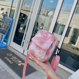 Canvas Small Crossbody Bags Women Dyeing Printing Phone Shoulder Handbag