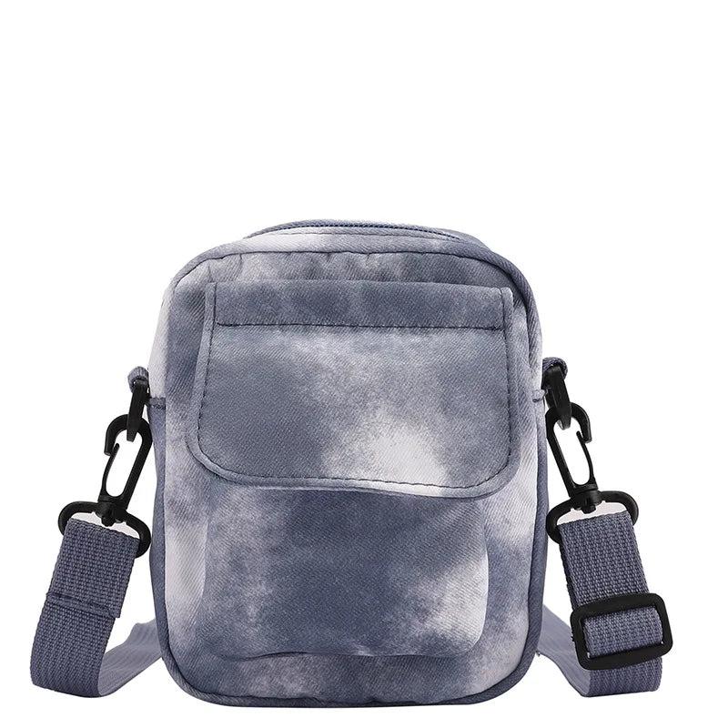 Canvas Small Crossbody Bags Women Dyeing Printing Phone Shoulder Handbag