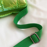 Winter Ladies Shopper Bag Quilted Check Messenger Casual Nylon Soft