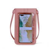 Women's Touch Screen Cell Phone Purse PU Leather Shoulder Handbag