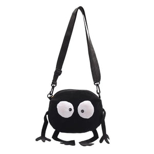 Big Eyes Canvas Girls Shoulder Bag Messenger Bag Kids Women Coin Purse