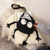 Big Eyes Canvas Girls Shoulder Bag Messenger Bag Kids Women Coin Purse