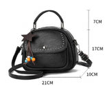 Shoulder Bag Female PU College Wind Tote Motorcycle Bag Nafei