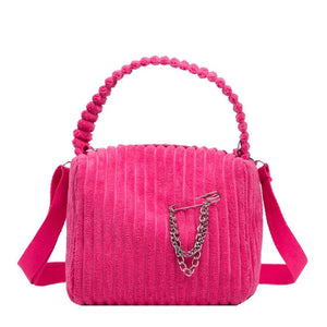 Women's Corduroy Shoulder Bag Casual Purse