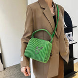 Women's Corduroy Shoulder Bag Casual Purse