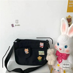 Canvas Messenger Bag Large Capacity Harajuku Japanese Student School Bags