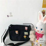 Canvas Messenger Bag Large Capacity Harajuku Japanese Student School Bags