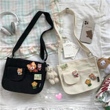 Canvas Messenger Bag Large Capacity Harajuku Japanese Student School Bags