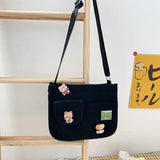 Canvas Messenger Bag Large Capacity Harajuku Japanese Student School Bags