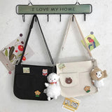 Canvas Messenger Bag Large Capacity Harajuku Japanese Student School Bags