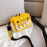 Chicken Cartoon Messenger Bag for Women Girl Student Shopping Handbag