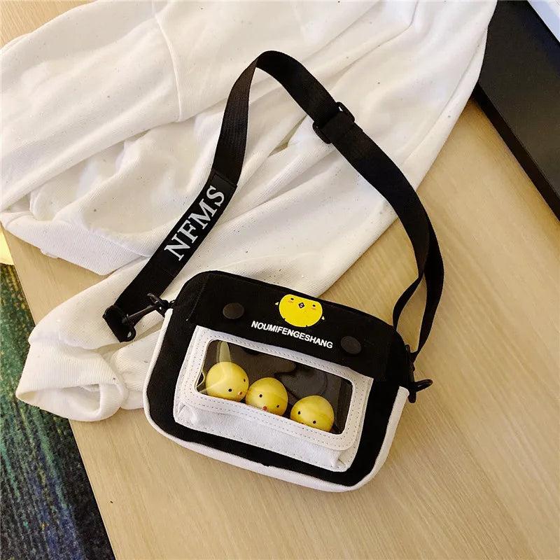 Chicken Cartoon Messenger Bag for Women Girl Student Shopping Handbag