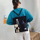 Harajuku Crossbody Canvas Bag Student Style Handbag