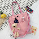Harajuku Crossbody Canvas Bag Student Style Handbag