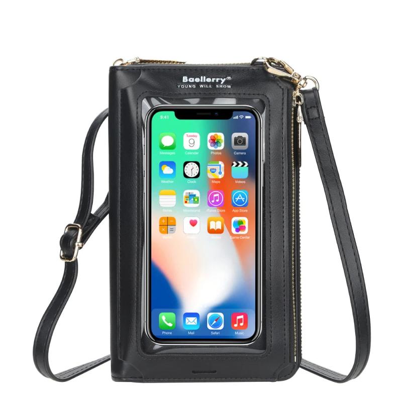 Soft Pu Leather Wallets Phone Purse Crossbody Bag Handbags for Female