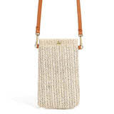 Woven Straw Ladies Crossbody Messenger Bag Summer Beach Rattan Shoulder Pack