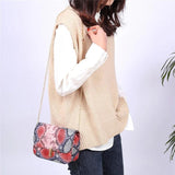 Snake Skin Shoulder Purse Satchel Women Handbags Small Square Bag