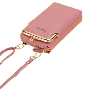 Women's Mini Matte Leather Crossbody Bag Clutch Messenger Phone Purse