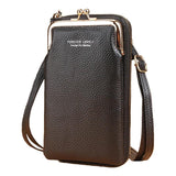 Women's Mini Matte Leather Crossbody Bag Clutch Messenger Phone Purse