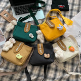 Casual Canvas Tote Bag Zipper Messenger Girls Handbag