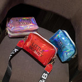 Small Ladies Laser Messenger Bag Crossbody Shoulder Bag PVC Jelly Small Tote Bag