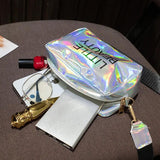 Small Ladies Laser Messenger Bag Crossbody Shoulder Bag PVC Jelly Small Tote Bag