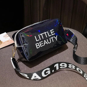 Small Ladies Laser Messenger Bag Crossbody Shoulder Bag PVC Jelly Small Tote Bag