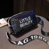 Small Ladies Laser Messenger Bag Crossbody Shoulder Bag PVC Jelly Small Tote Bag