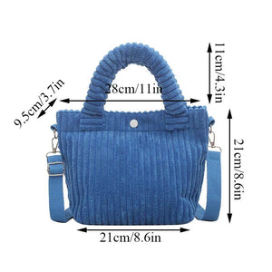Corduroy Women's Tote Bag Soft Handbag Crossbody Shoulder Bags