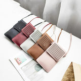 Transparent Touch Screen Cell Phone Bag PU Leather Shoulder Bag