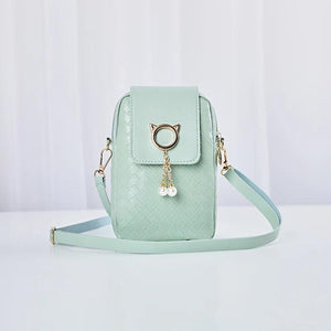 Woven Pearl Tassel Shoulder Bag for Women with Cover Style