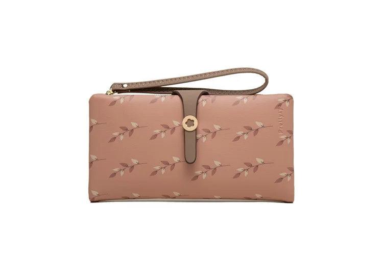 Women's Long Wallet with Zipper Wrist Strap
