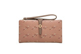 Women's Long Wallet with Zipper Wrist Strap