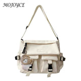Casual Ladies Crossbody Bag with Pockets and Pendant Decor
