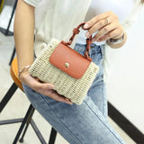 Bohemia Woven Rattan Shoulder Bag for Women