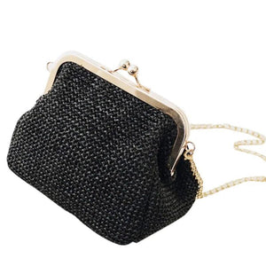 Boho Crossbody Bag Women Evening Clutch Rattan Beach Messenger Handbag