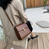 Vintage Leather Crossbody Bag for Women Shoulder Messenger Handbag