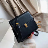 Vintage Leather Crossbody Bag for Women Shoulder Messenger Handbag