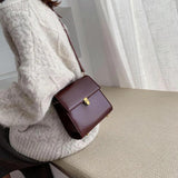 Vintage Leather Crossbody Bag for Women Shoulder Messenger Bag