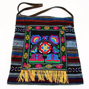 Vintage Hmong Tribal Ethnic Thai Boho Crossbody Bag Embroidery Tapestry