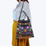 Vintage Hmong Tribal Ethnic Thai Boho Crossbody Bag Embroidery Tapestry