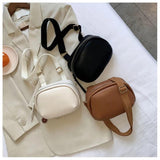 Tassel Small Messenger Bag For Women Soft Solid Crossbody Shoulder Bag
