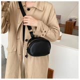 Tassel Small Messenger Bag For Women Soft Solid Crossbody Shoulder Bag