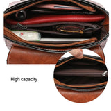 Vintage Women Shoulder Bag Solid Crossbody Bag PU Leather Solid Small Purse