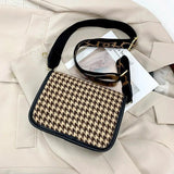 Plaid Shoulder Bag Warm Messenger Girls School Shopping Mobile Phone Bag